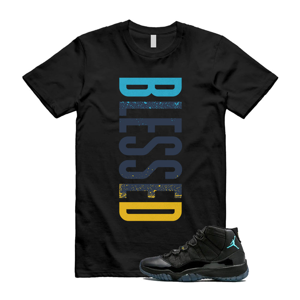 Jordan 11 Gamma Blue Blessed Shirt to Match 378037-006 Match Sneaker Tee