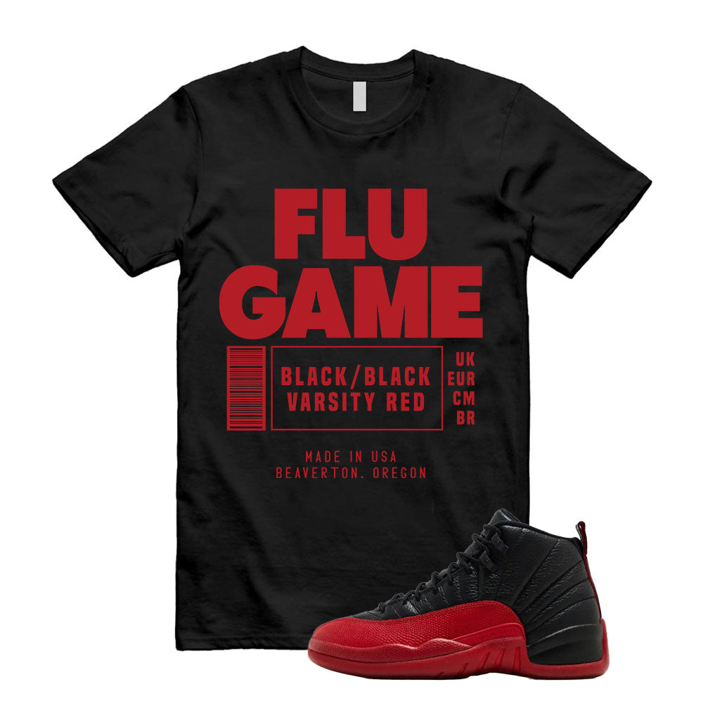 Jordan 12 Retro Flu Game Shirt to Match Flu Game CT8013-002 Match Sneaker Tee