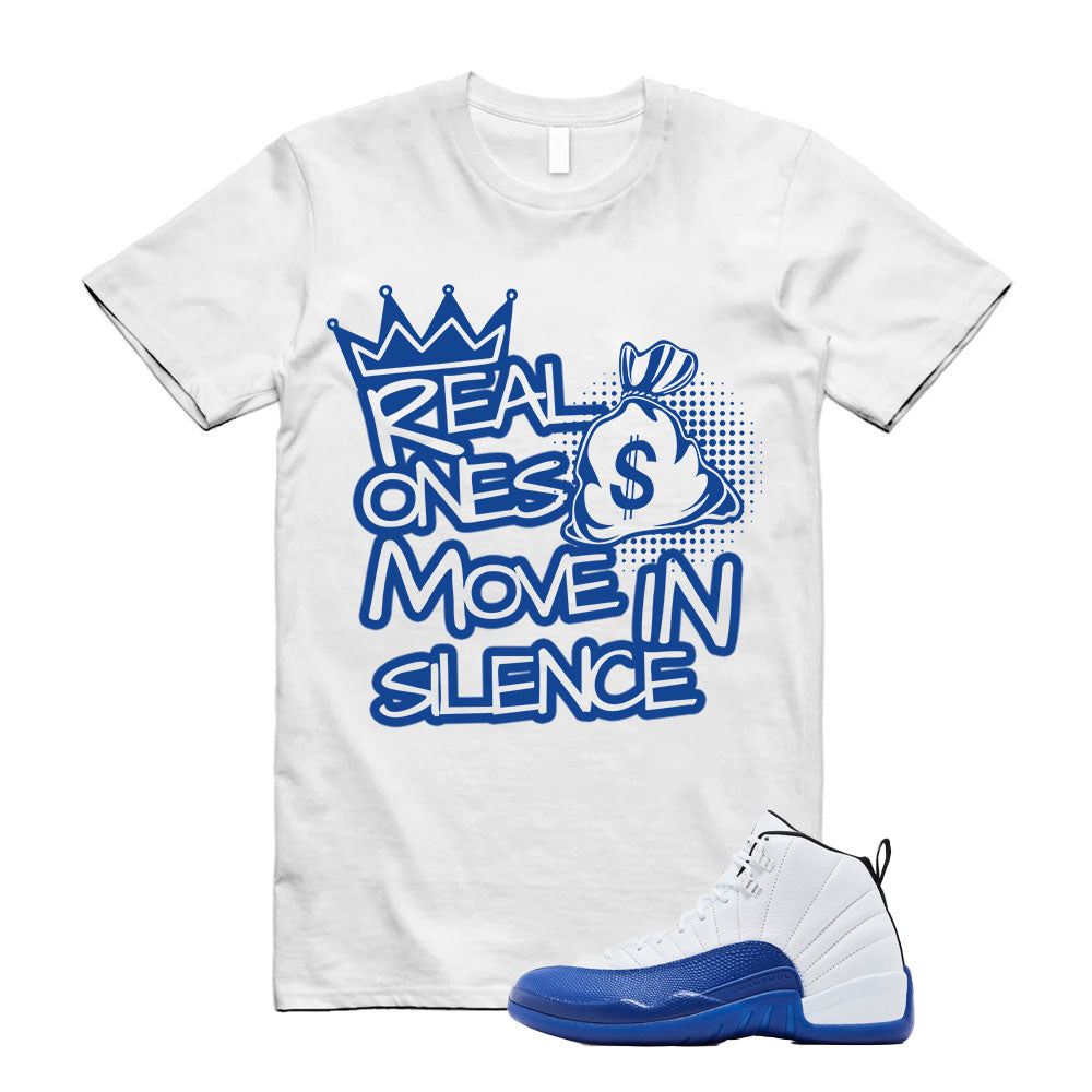 Jordan 12 Retro Blueberry Shirt to Match Real Ones Move In Silence CT8013-140 Match Sneaker Tee