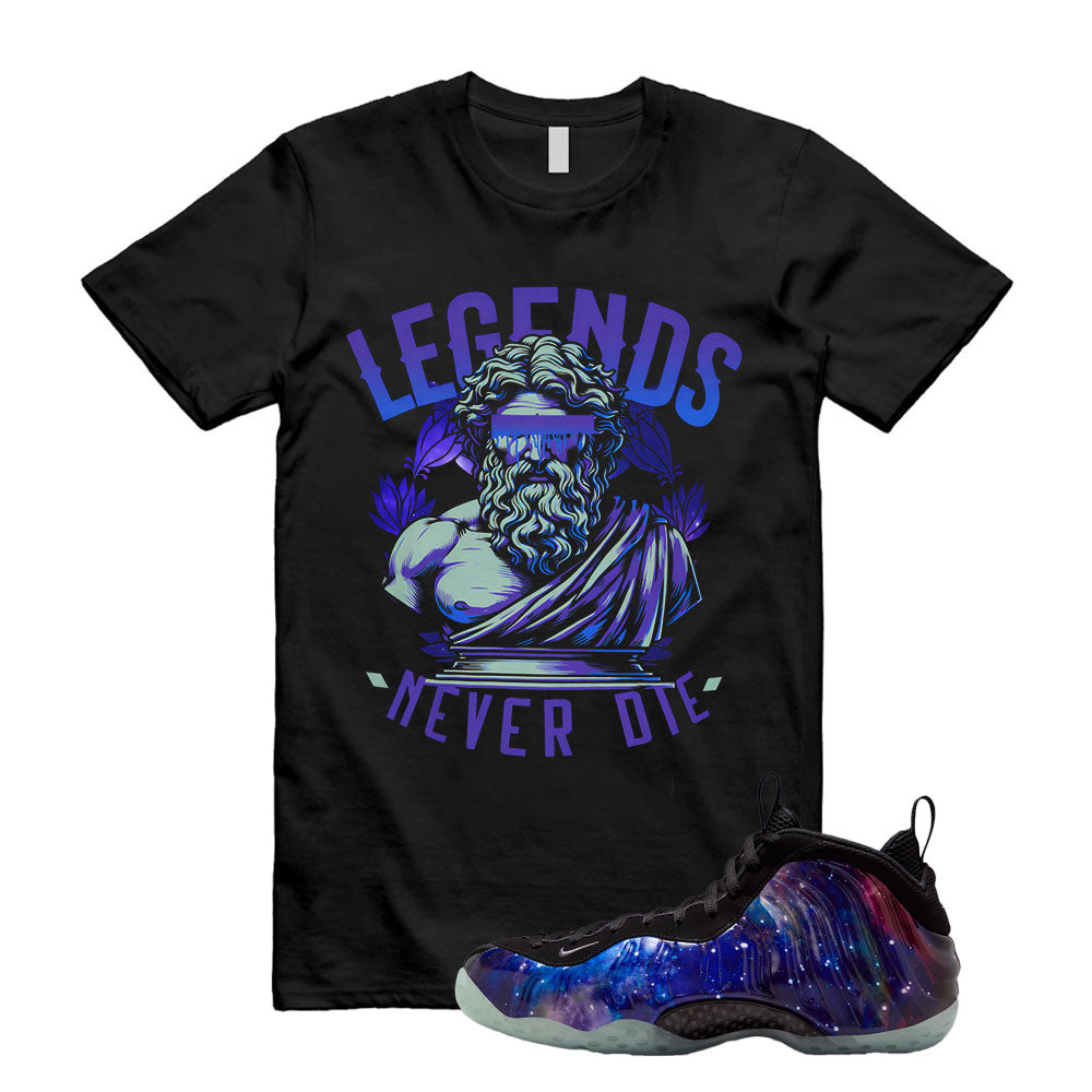 purple and black foamposite shirt