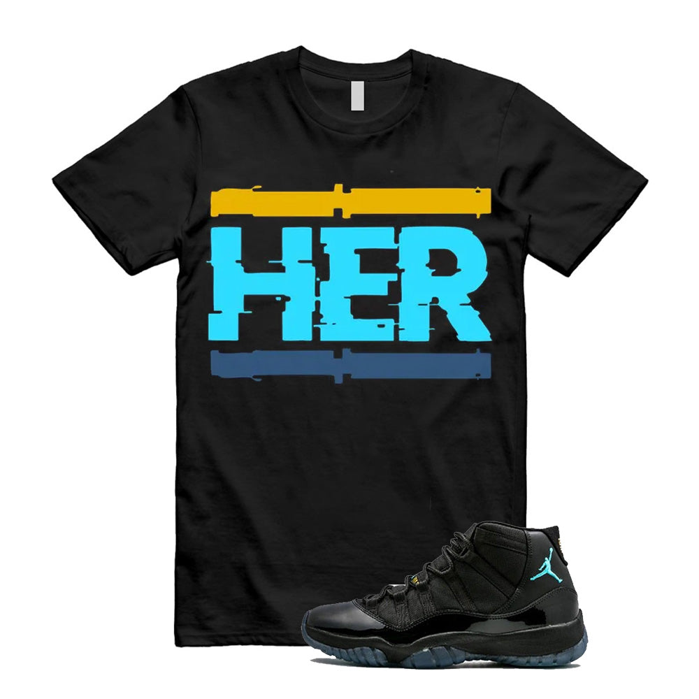 Jordan 11 Gamma Blue HER Shirt to Match 378037-006 Match Sneaker Tee