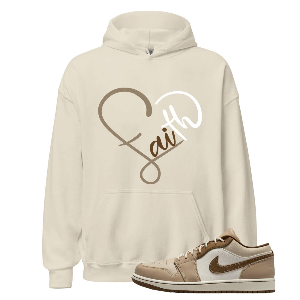 Air Force 1 Hemp Light British Tan Low SE Sail Oatmeal Hoodie to Match Faith Heart HF5753-221 Match Sneaker Tee