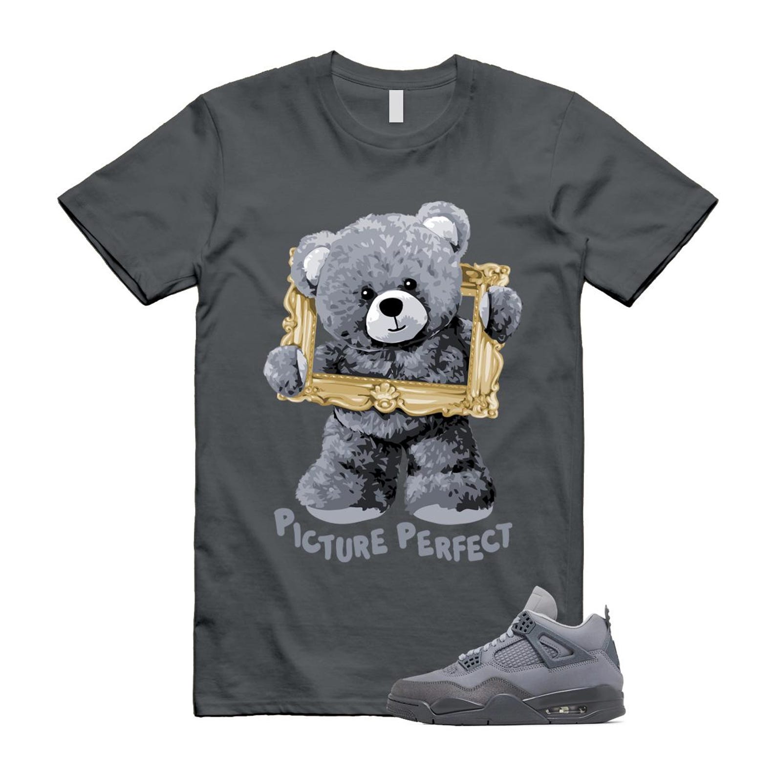 4 Wet Cement Smoke Iron Grey Retro SE T Shirt Match PIC T-Shirt, Sneaker Match Tee