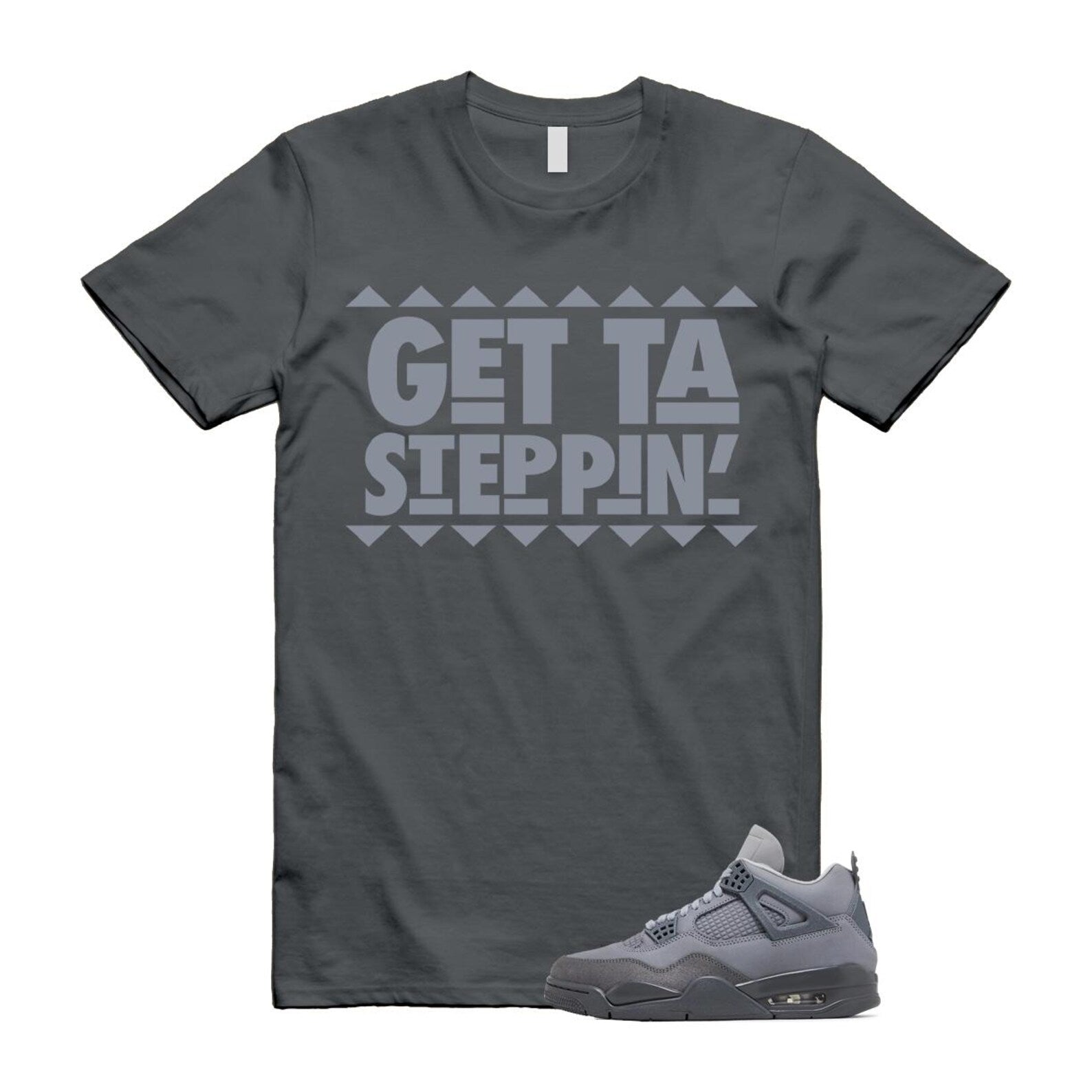4 Wet Cement Smoke Iron Grey Retro SE T Shirt Match GET T-Shirt, Sneaker Match Tee