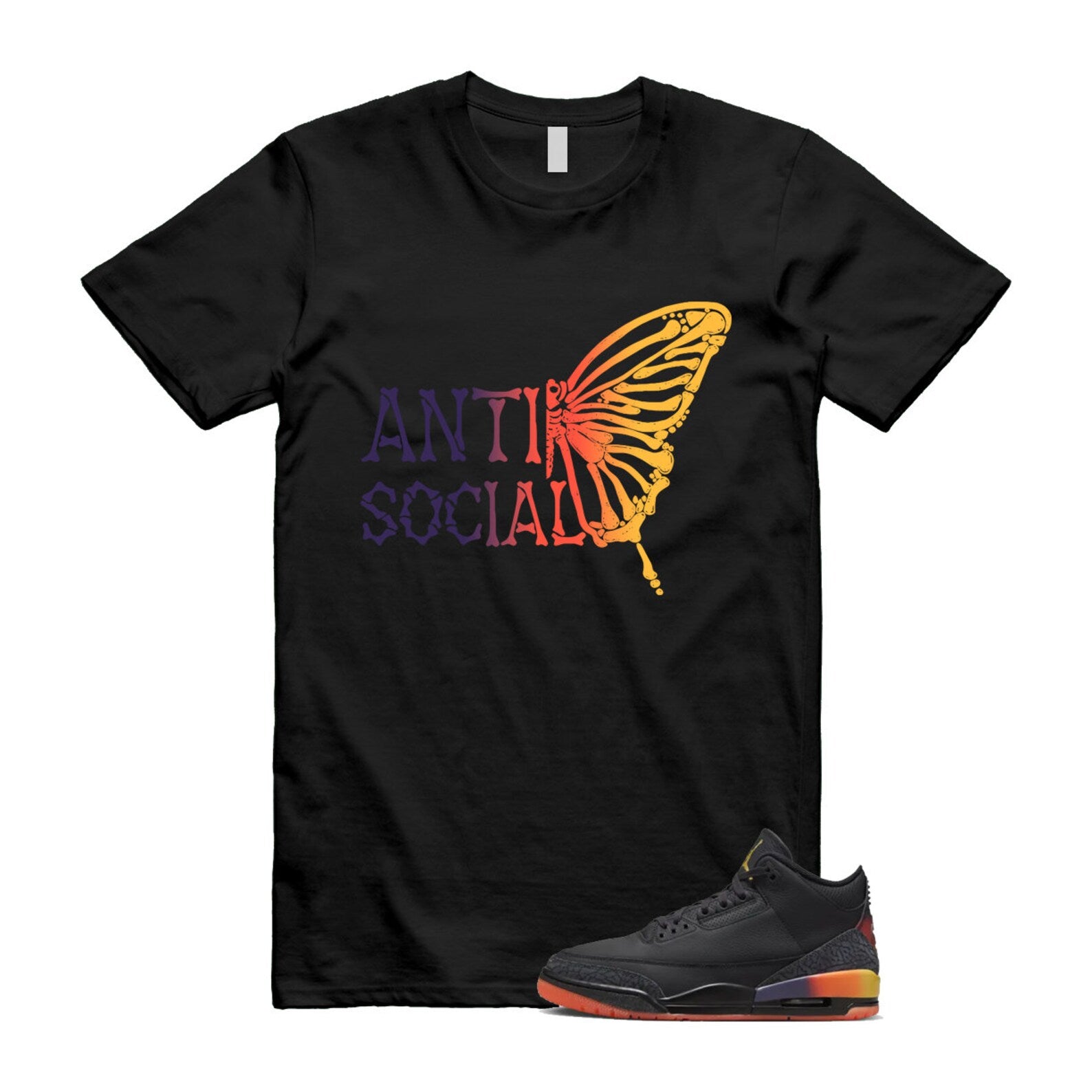 3 J Balvin Rio Black Solar Flare Total Crimson Abyss T Shirt Match ASB T-Shirt, Sneaker Match Tee