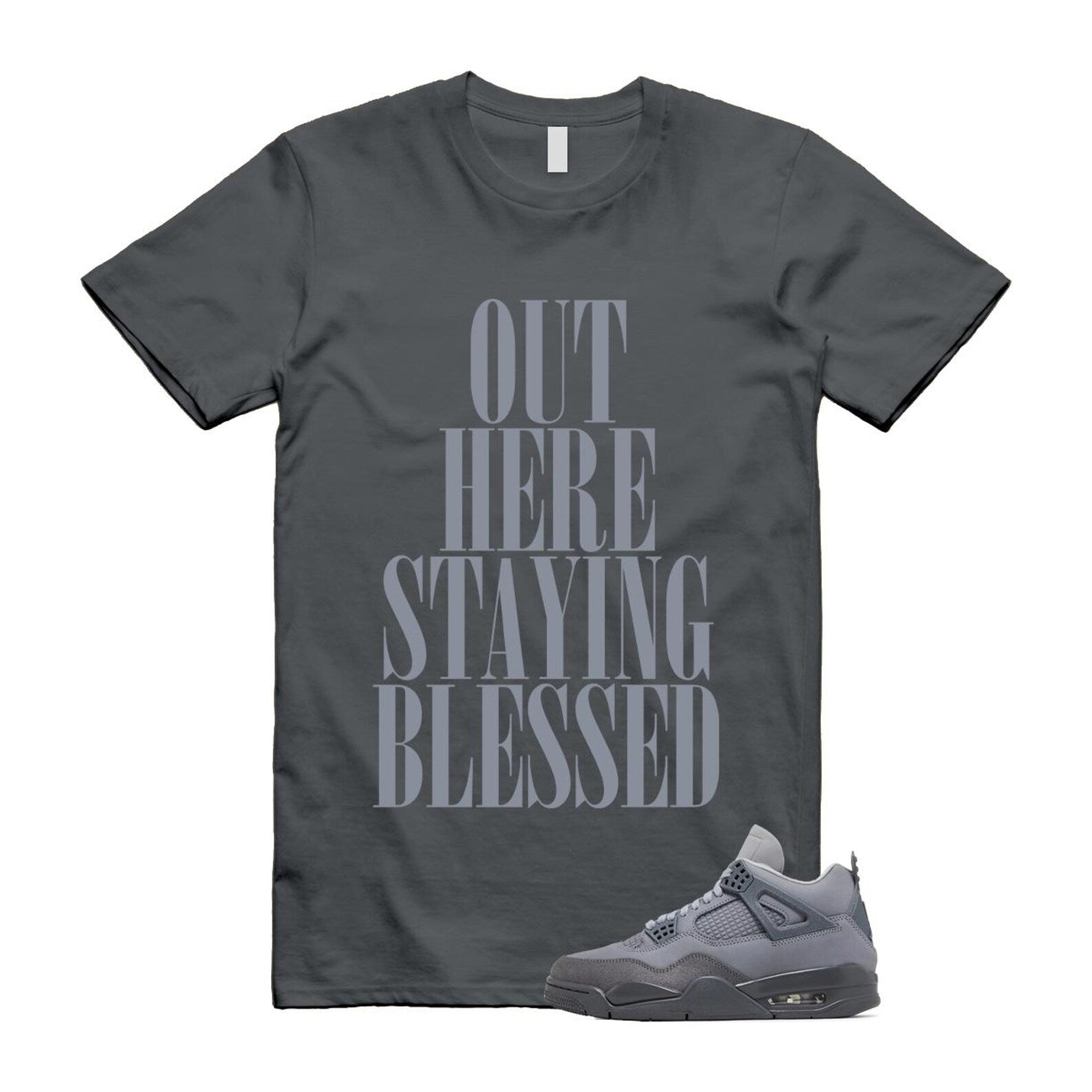 4 Wet Cement Smoke Iron Grey Retro SE T Shirt Match STAYBLS T-Shirt, Sneaker Match Tee