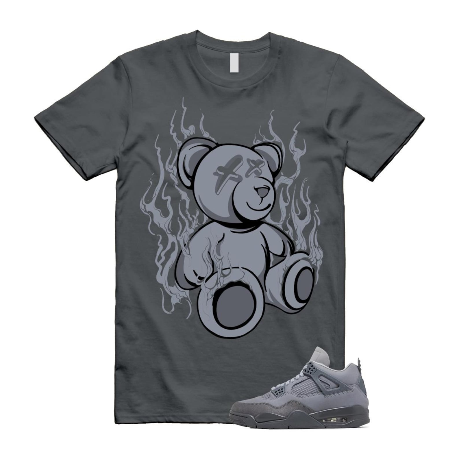 4 Wet Cement Smoke Iron Grey Retro SE T Shirt Match LIT T-Shirt, Sneaker Match Tee