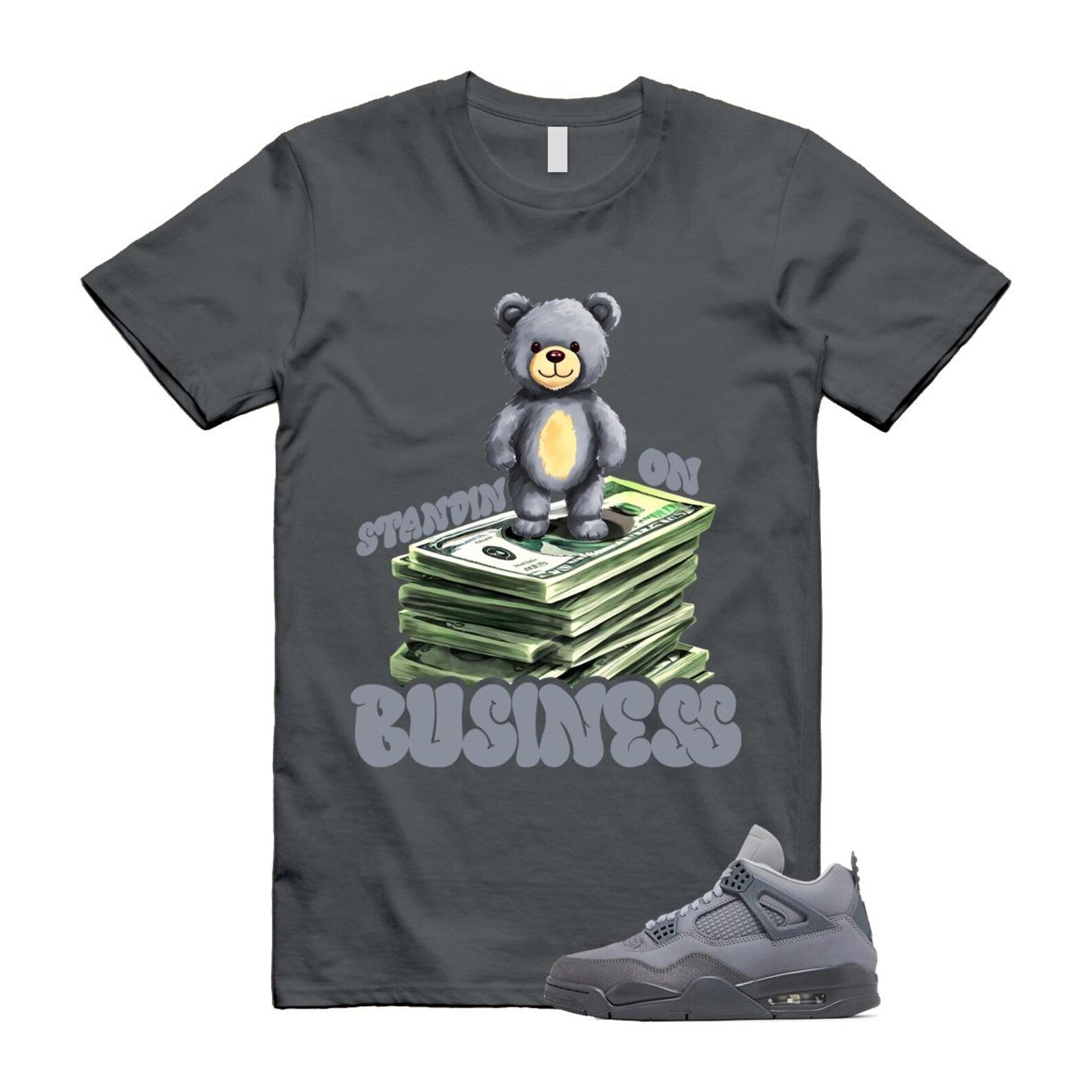 4 Wet Cement Smoke Iron Grey Retro SE T Shirt Match SB2 T-Shirt, Sneaker Match Tee