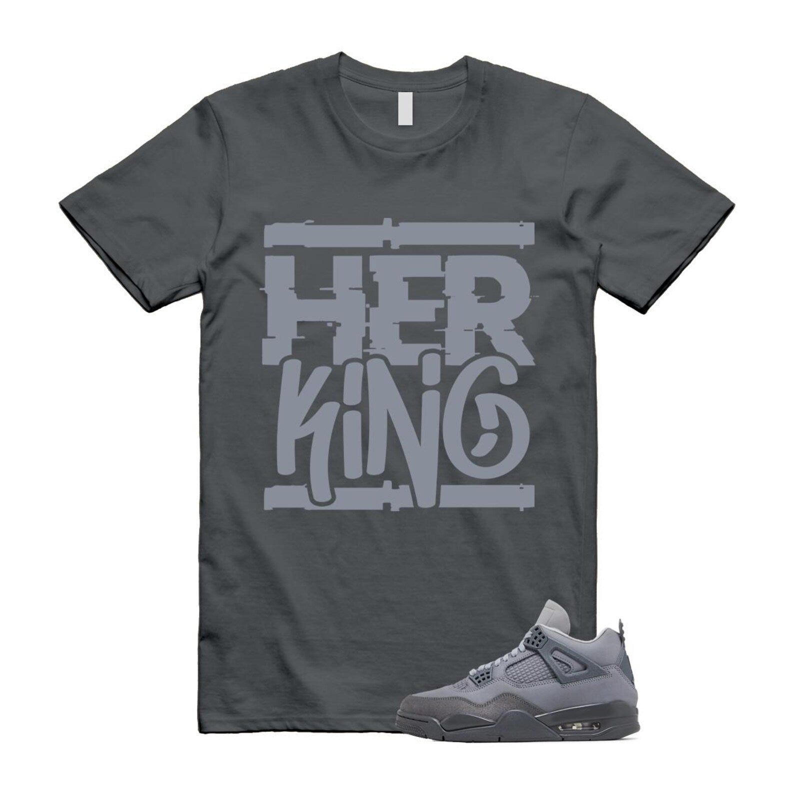 4 Wet Cement Smoke Iron Grey Retro SE T Shirt Match HK T-Shirt, Sneaker Match Tee