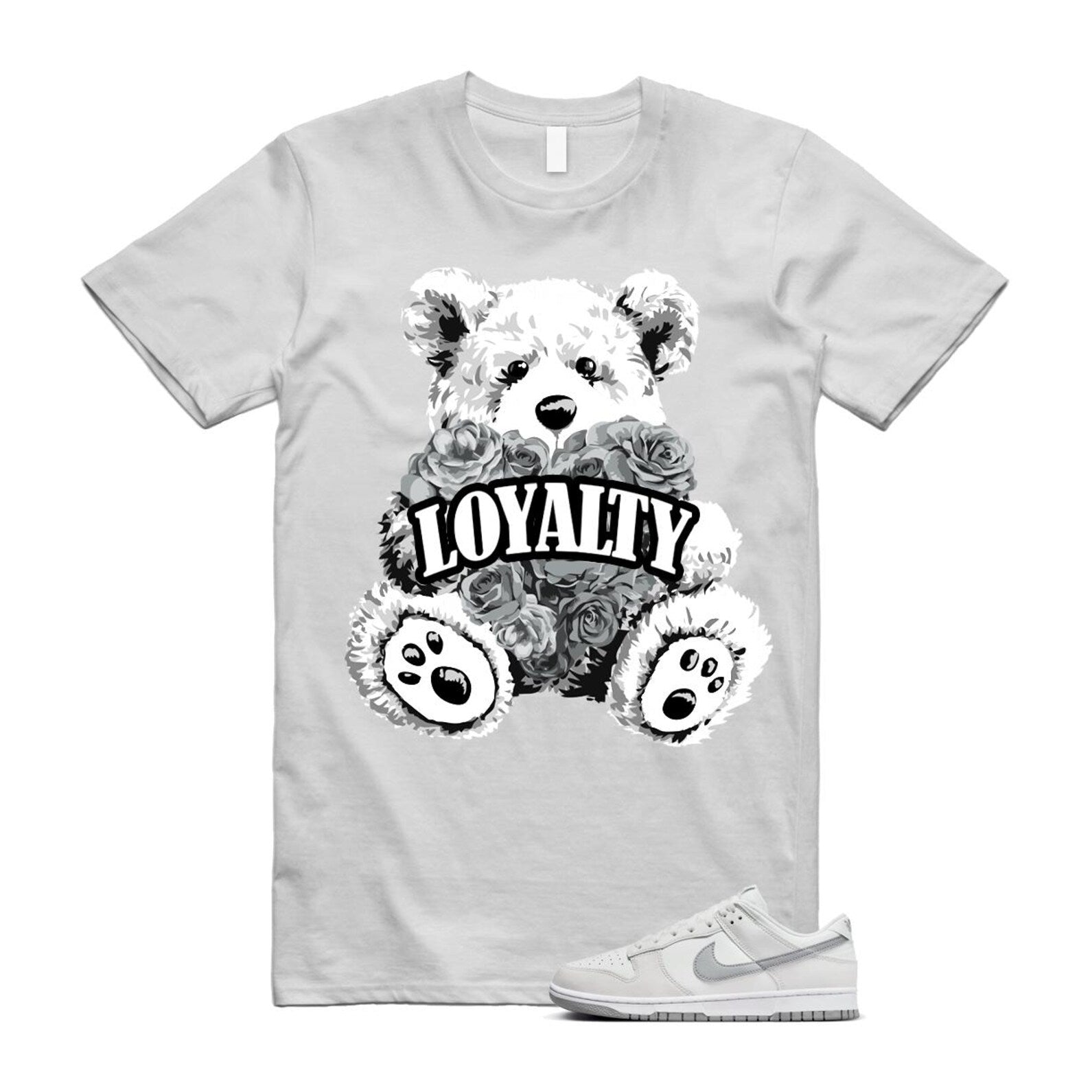 Dunk Summit White Light Smoke Grey Platinum Tint Low Retro T Shirt Match LYLTY T-Shirt, Sneaker Match Tee