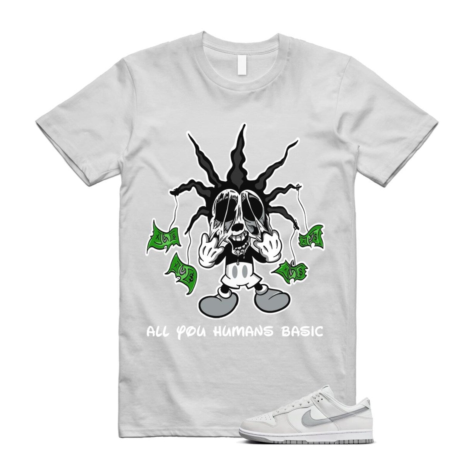 Dunk Summit White Light Smoke Grey Platinum Tint Low Retro T Shirt Match HOOK T-Shirt, Sneaker Match Tee