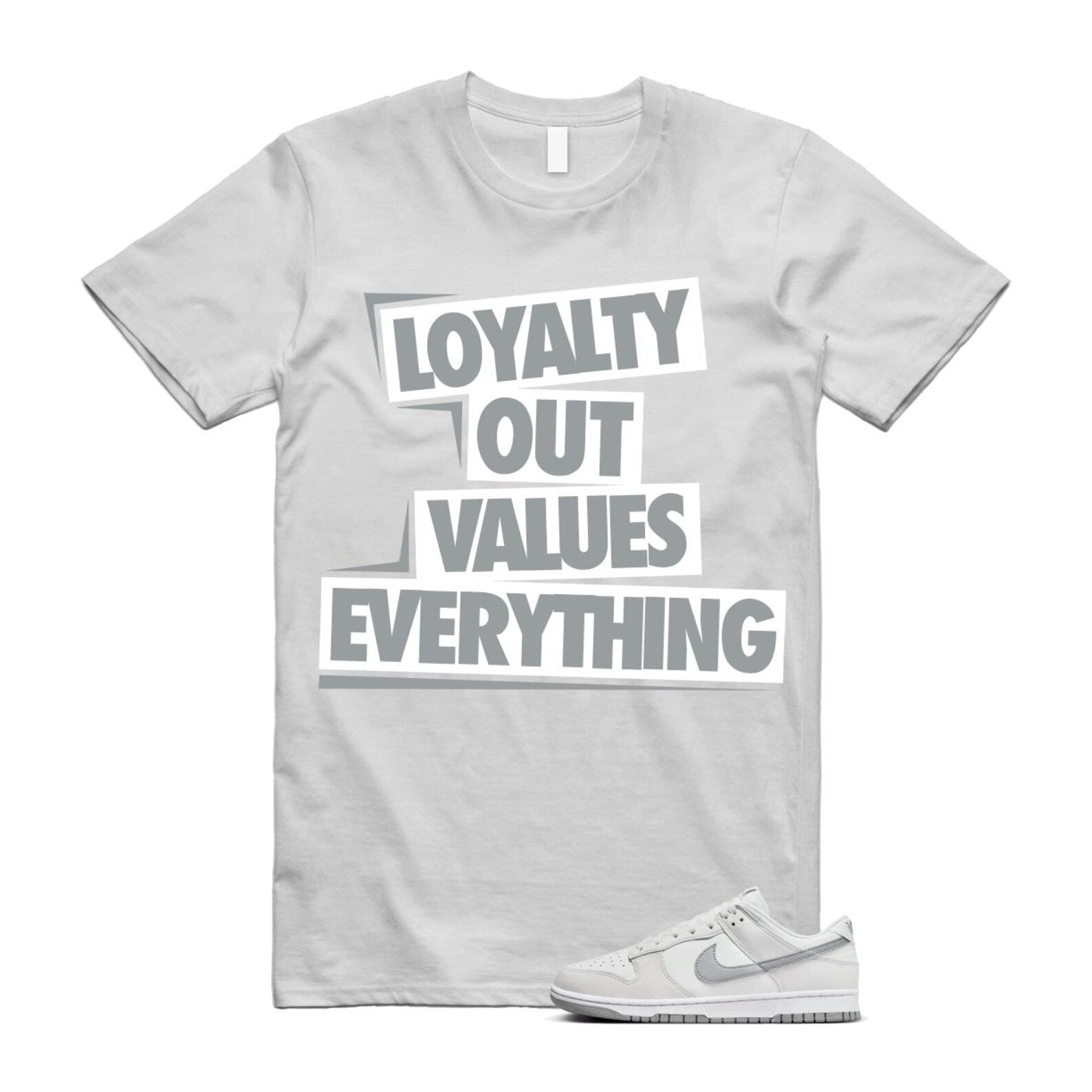 Dunk Summit White Light Smoke Grey Platinum Tint Low Retro T Shirt Match LOVE T-Shirt, Sneaker Match Tee