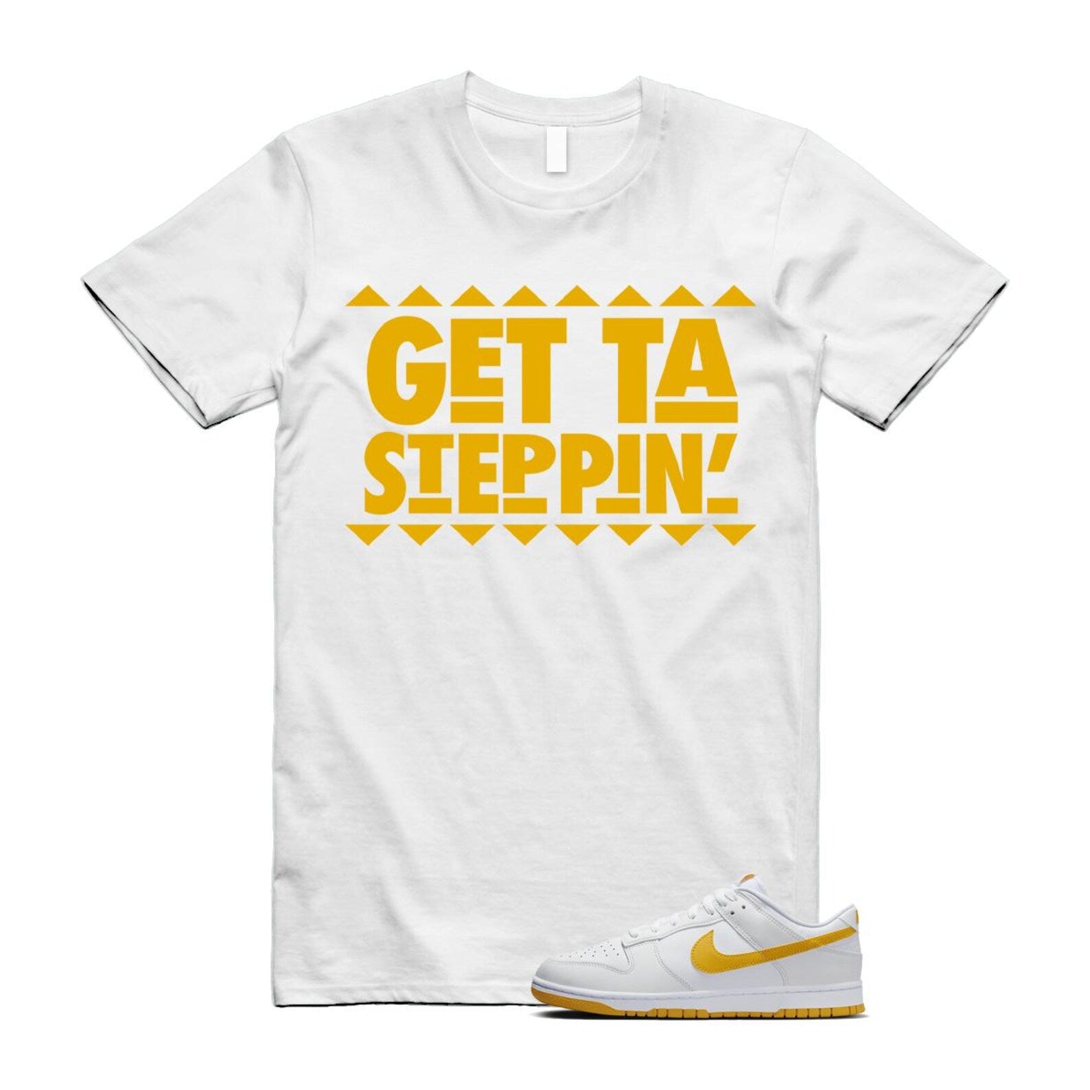 Dunk White University Gold Low T Shirt Match GET T-Shirt, Sneaker Match Tee