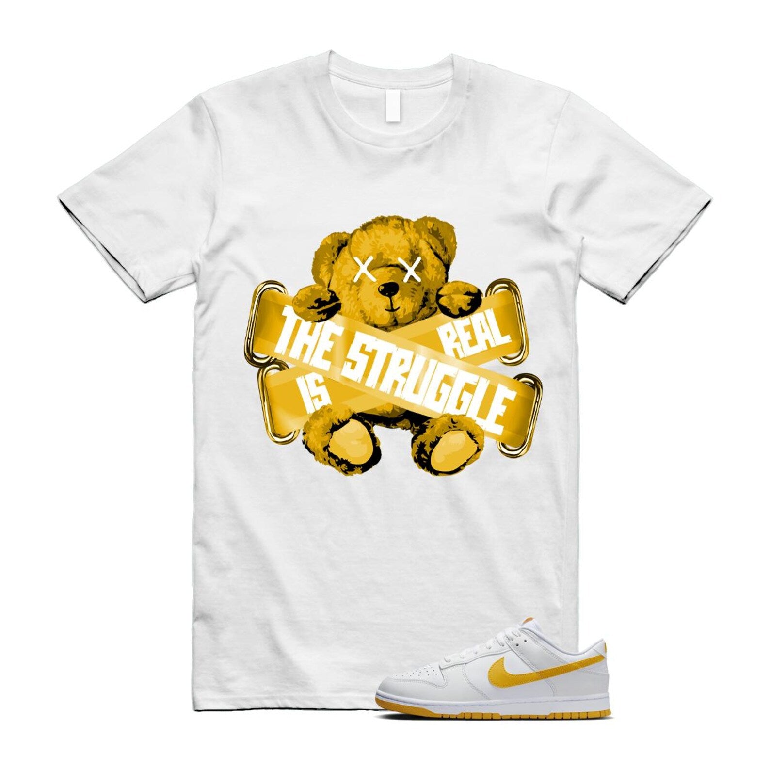 Dunk White University Gold Low T Shirt Match TSIR T-Shirt, Sneaker Match Tee