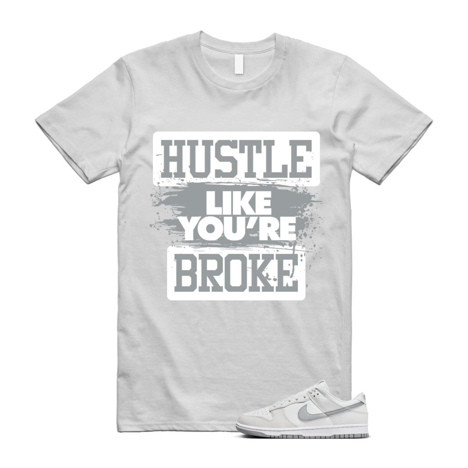 Dunk Summit White Light Smoke Grey Platinum Tint Low Retro T Shirt Match HLYB T-Shirt, Sneaker Match Tee