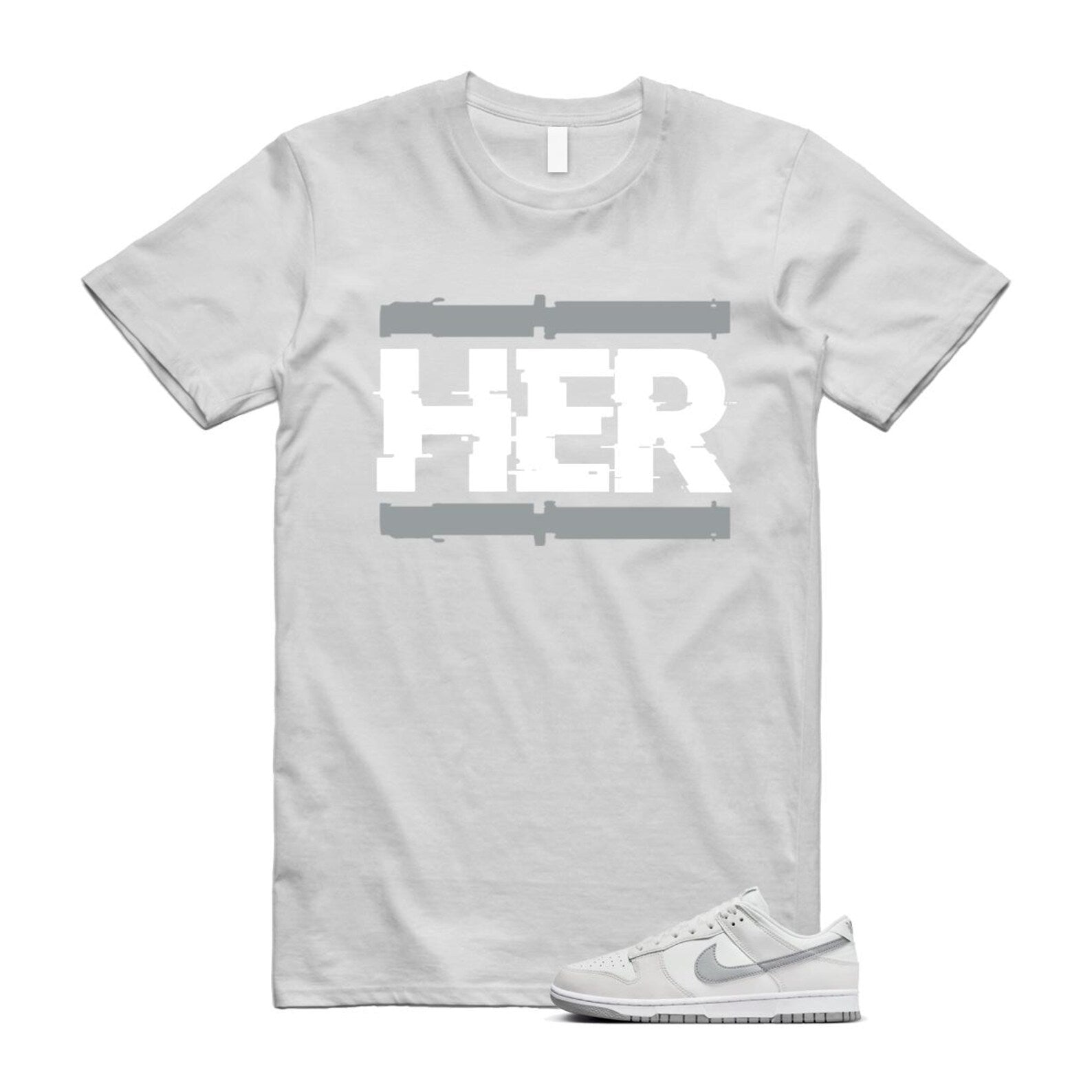 Dunk Summit White Light Smoke Grey Platinum Tint Low Retro T Shirt Match HER T-Shirt, Sneaker Match Tee