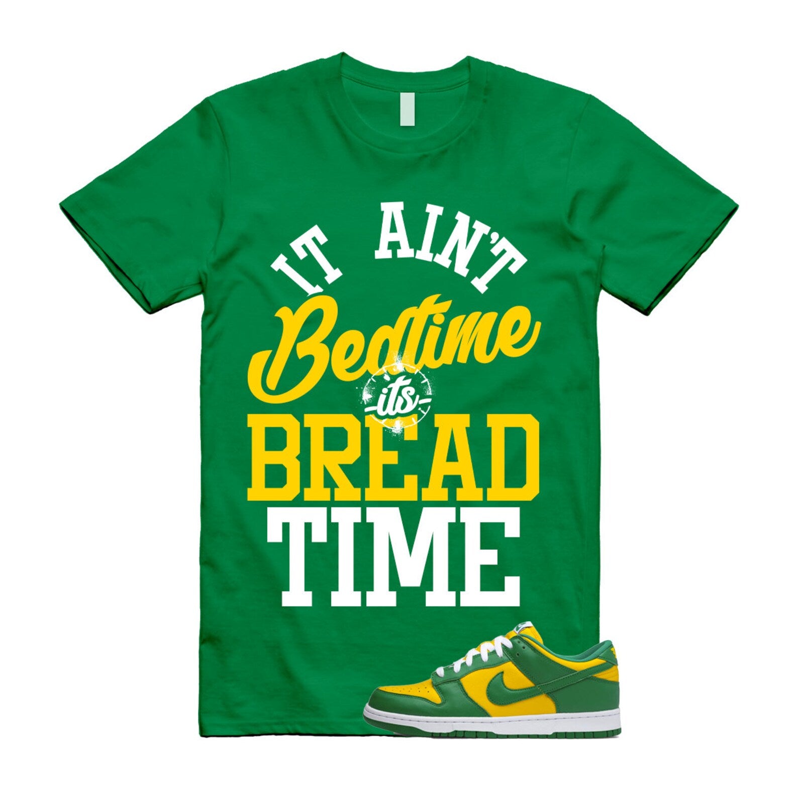 BT T Shirt to match N Dunk Low Brazil Varsity Maize Pine Green White SP OG T-Shirt, Sneaker Match Tee