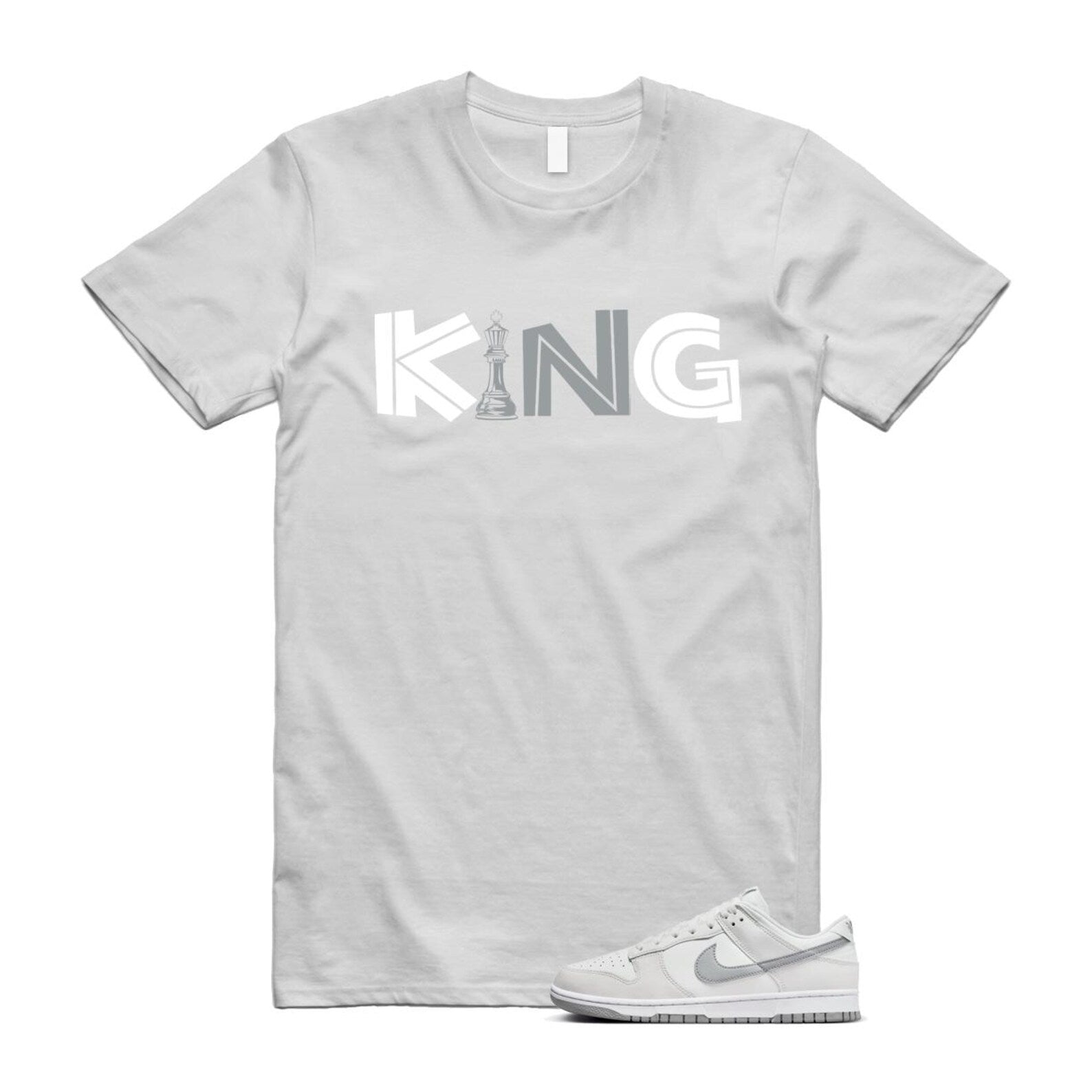 Dunk Summit White Light Smoke Grey Platinum Tint Low Retro T Shirt Match KING T-Shirt, Sneaker Match Tee