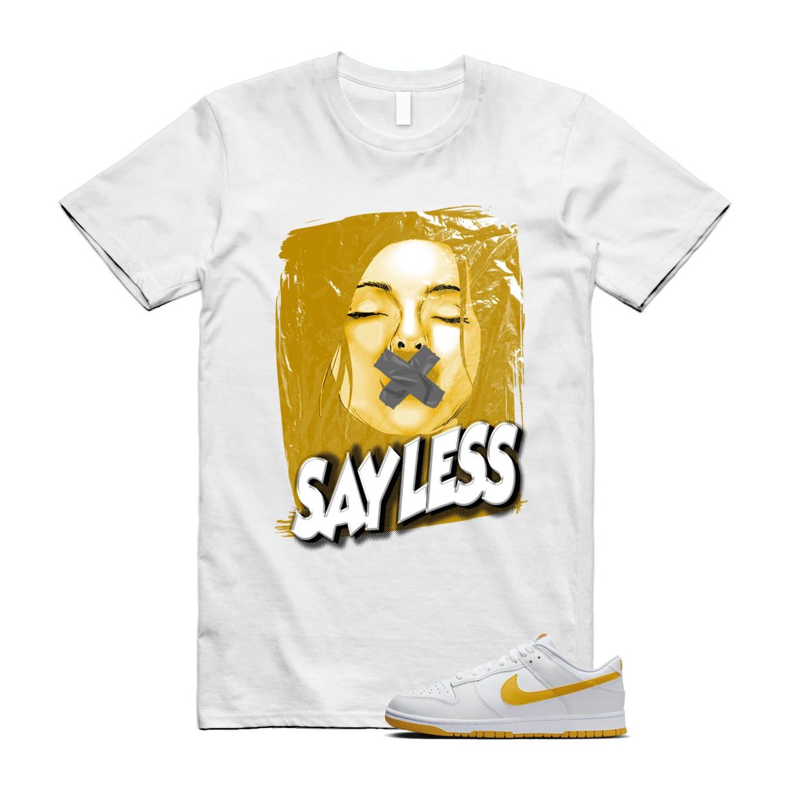 Dunk White University Gold Low T Shirt Match SL T-Shirt, Sneaker Match Tee