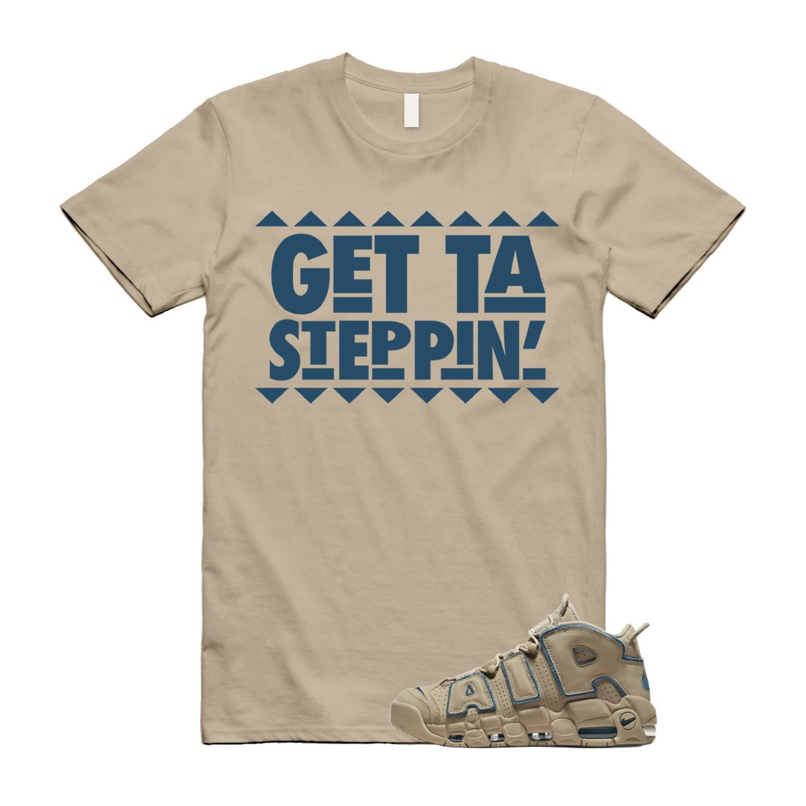 Uptempo 96 Limestone Valerian Blue Air More T Shirt Match GET T-Shirt, Sneaker Match Tee