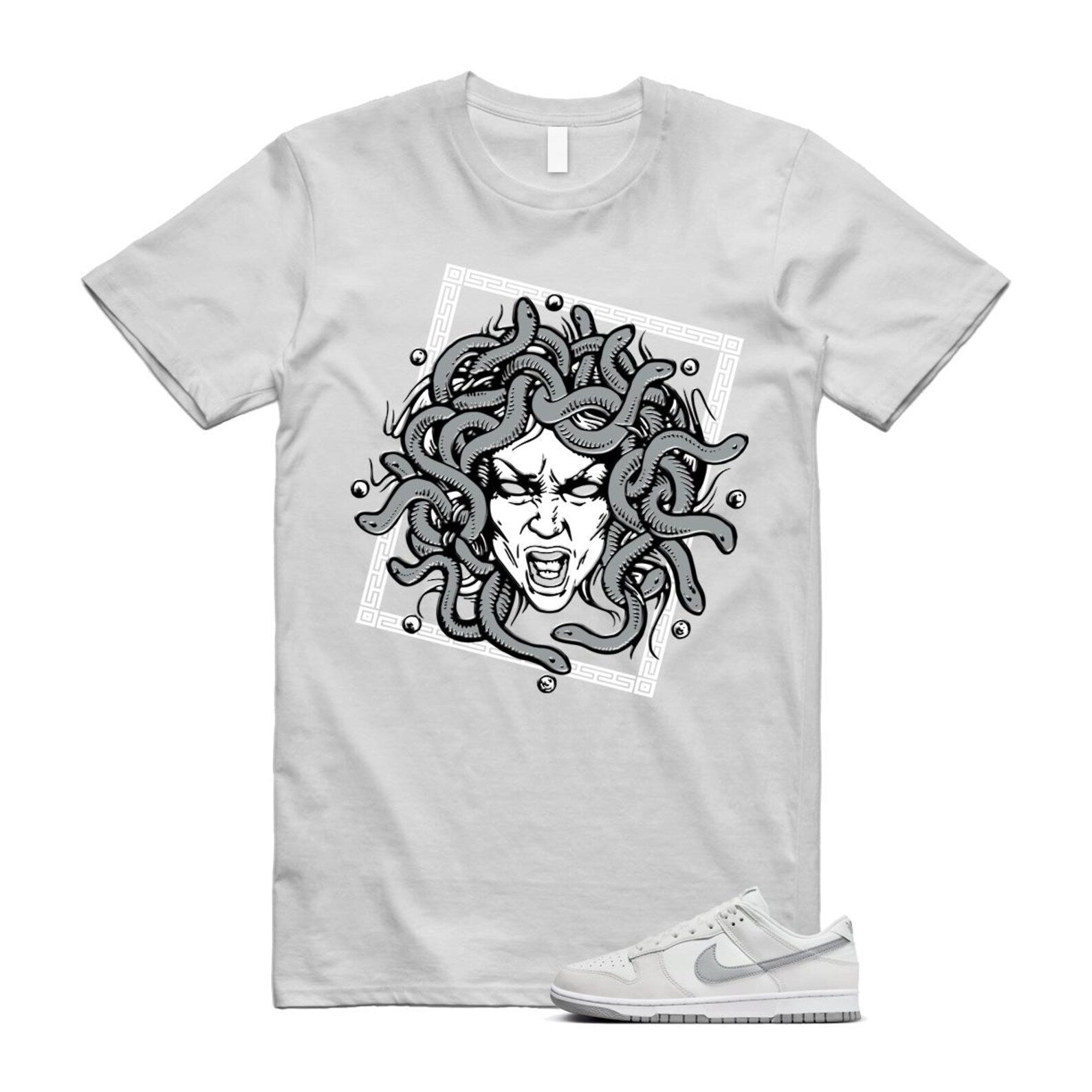 Dunk Summit White Light Smoke Grey Platinum Tint Low Retro T Shirt Match SHM T-Shirt, Sneaker Match Tee