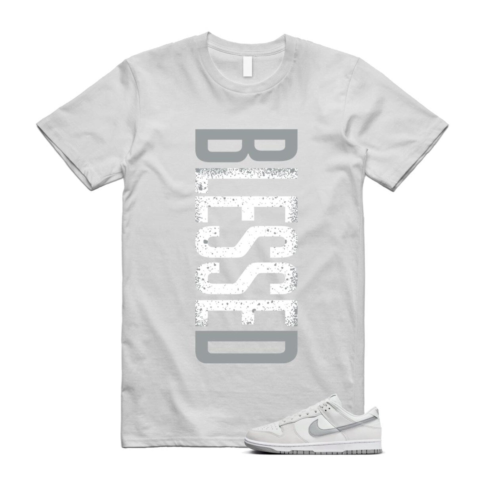 Dunk Summit White Light Smoke Grey Platinum Tint Low Retro T Shirt Match VERTBLS T-Shirt, Sneaker Match Tee