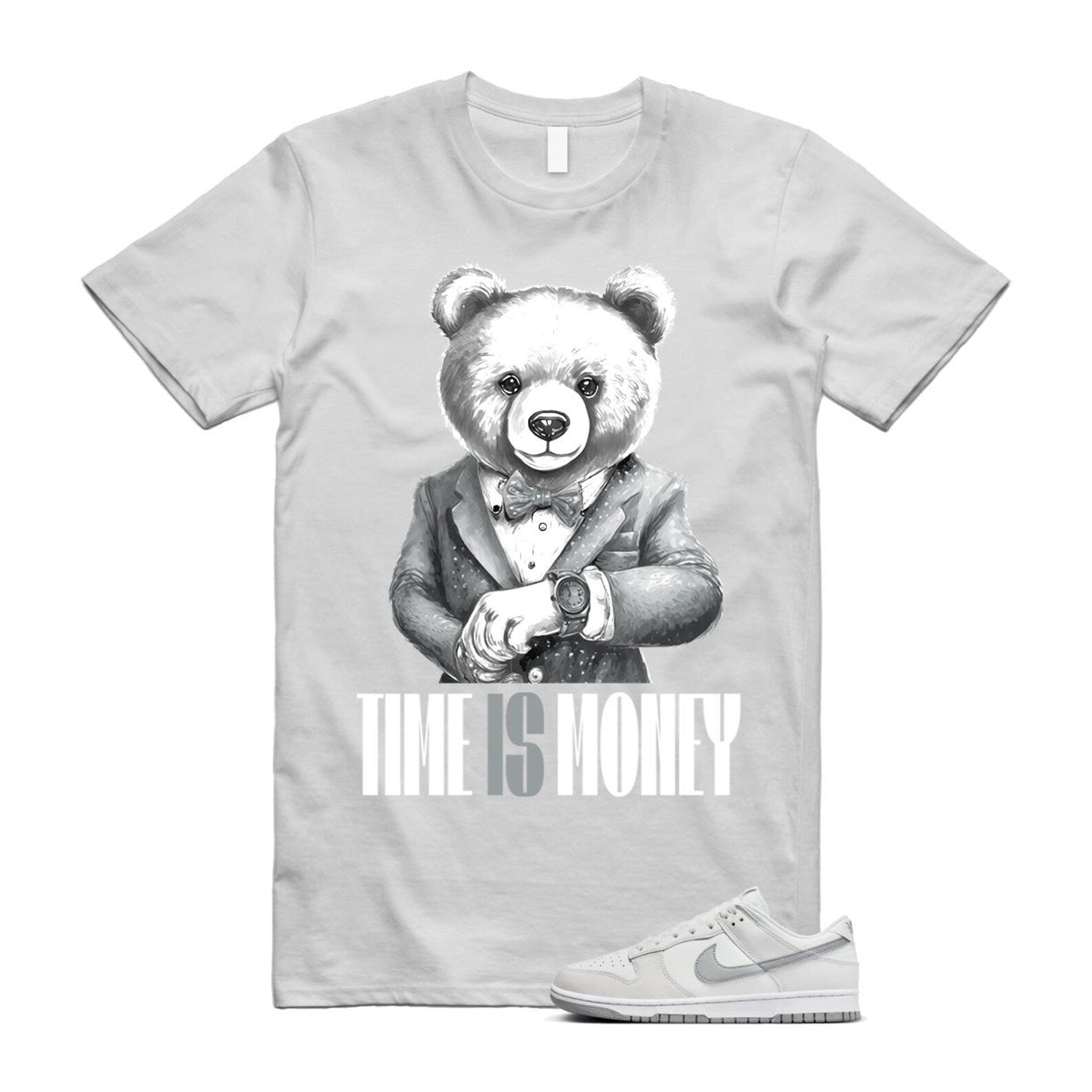 Dunk Summit White Light Smoke Grey Platinum Tint Low Retro T Shirt Match TIM T-Shirt, Sneaker Match Tee