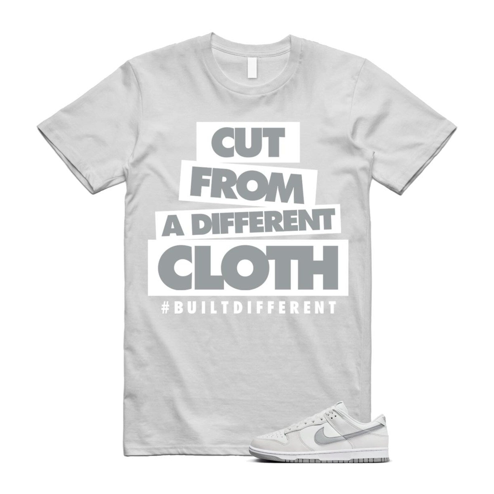 Dunk Summit White Light Smoke Grey Platinum Tint Low Retro T Shirt Match CLOTH T-Shirt, Sneaker Match Tee