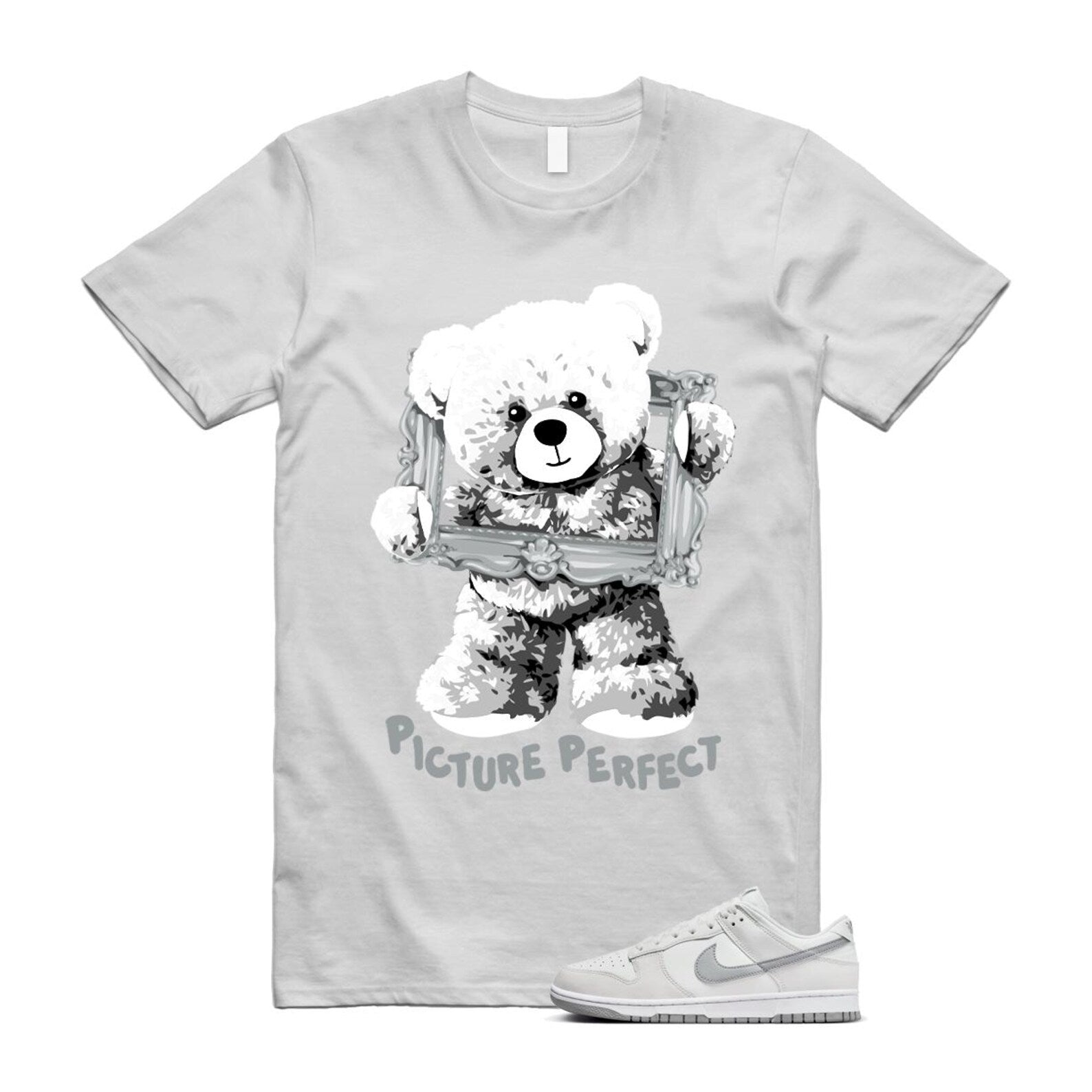Dunk Summit White Light Smoke Grey Platinum Tint Low Retro T Shirt Match PIC T-Shirt, Sneaker Match Tee