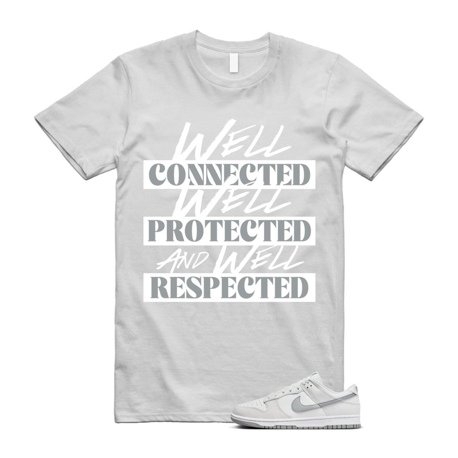 Dunk Summit White Light Smoke Grey Platinum Tint Low Retro T Shirt Match WELL T-Shirt, Sneaker Match Tee