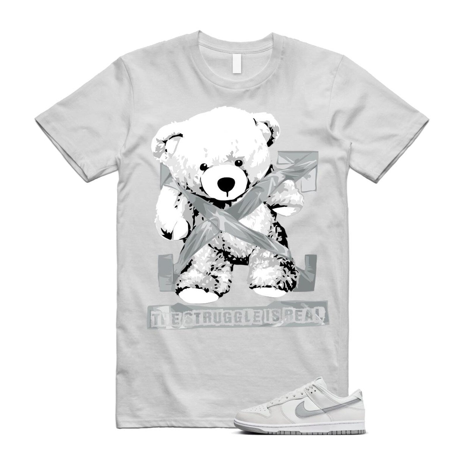 Dunk Summit White Light Smoke Grey Platinum Tint Low Retro T Shirt Match STRUG T-Shirt, Sneaker Match Tee