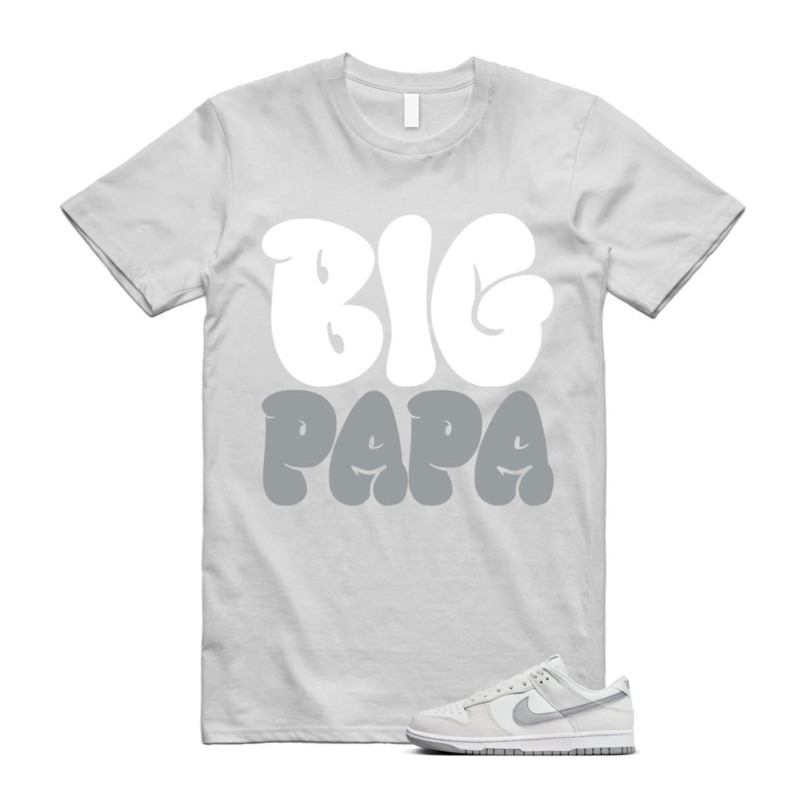 Dunk Summit White Light Smoke Grey Platinum Tint Low Retro T Shirt Match PAPA T-Shirt, Sneaker Match Tee