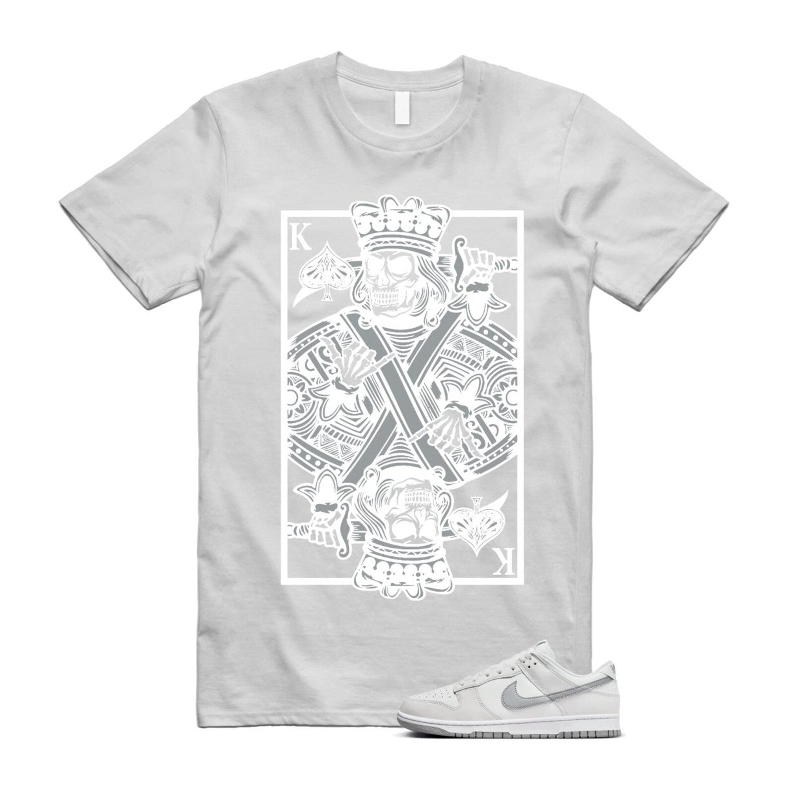 Dunk Summit White Light Smoke Grey Platinum Tint Low Retro T Shirt Match KC T-Shirt, Sneaker Match Tee