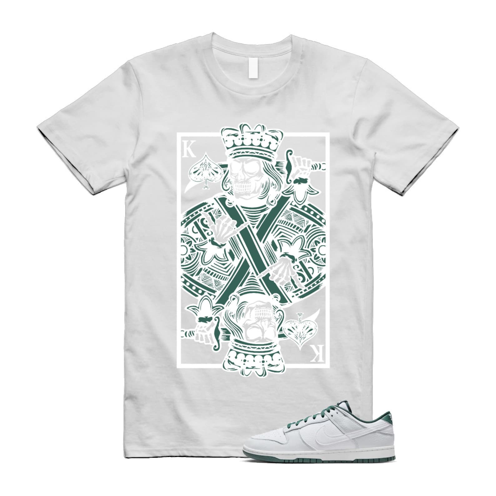 Dunk Photon Dust Vintage Green Low Retro SE White T Shirt Match KC T-Shirt, Sneaker Match Tee
