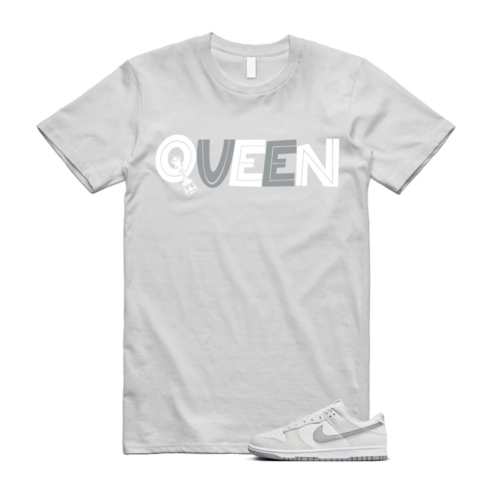 Dunk Summit White Light Smoke Grey Platinum Tint Low Retro T Shirt Match QUEEN T-Shirt, Sneaker Match Tee