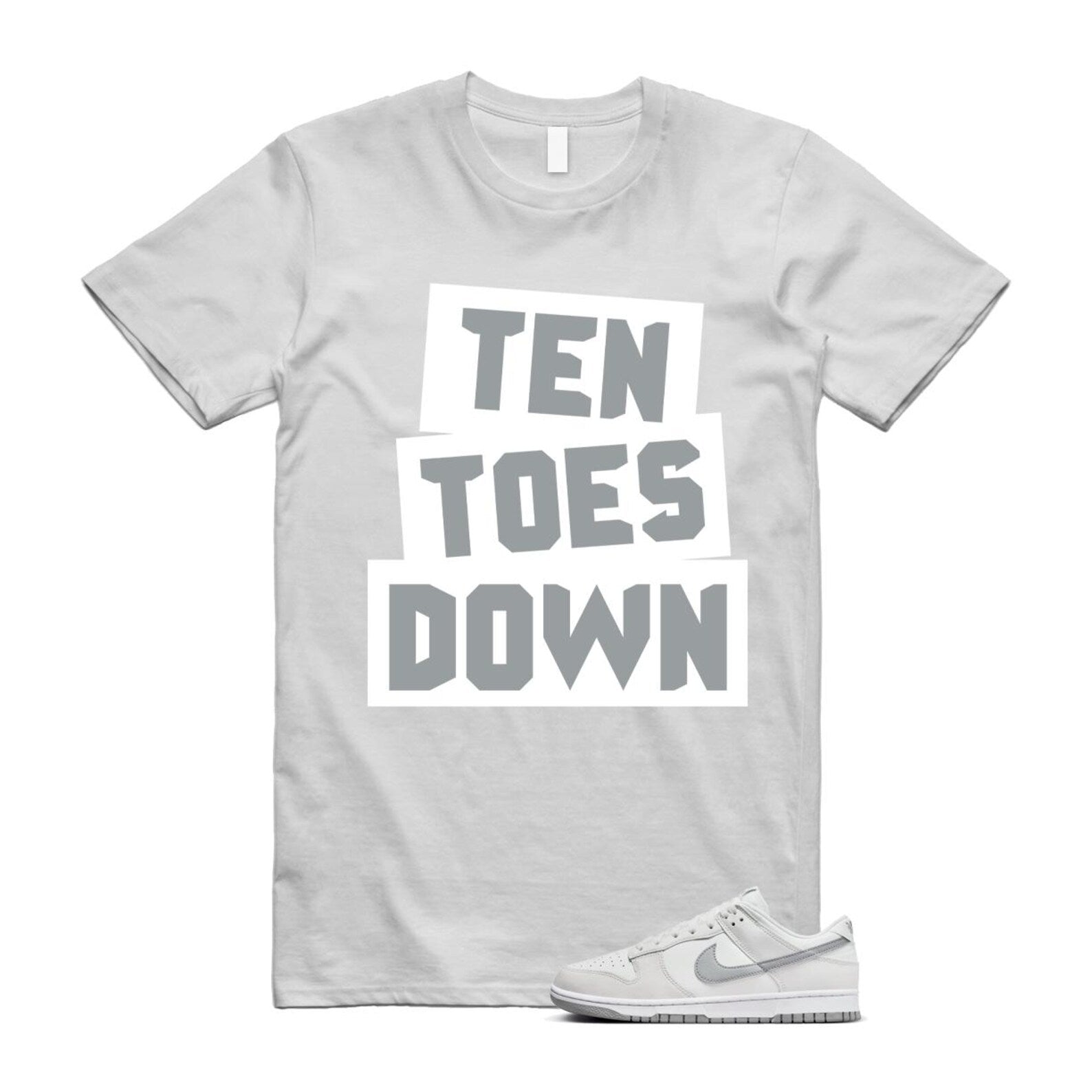 Dunk Summit White Light Smoke Grey Platinum Tint Low Retro T Shirt Match TTD T-Shirt, Sneaker Match Tee