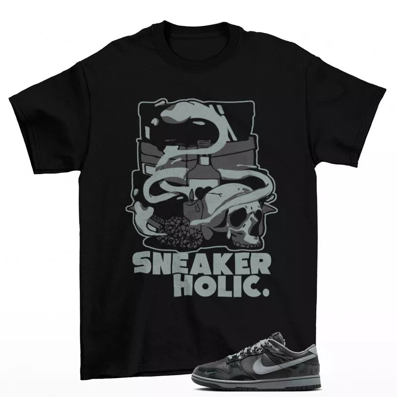 Sneaker Holic Sneaker Shirt Black to Match Dunk Low Berlin FZ3053-001 T-Shirt, Sneaker Match Tee