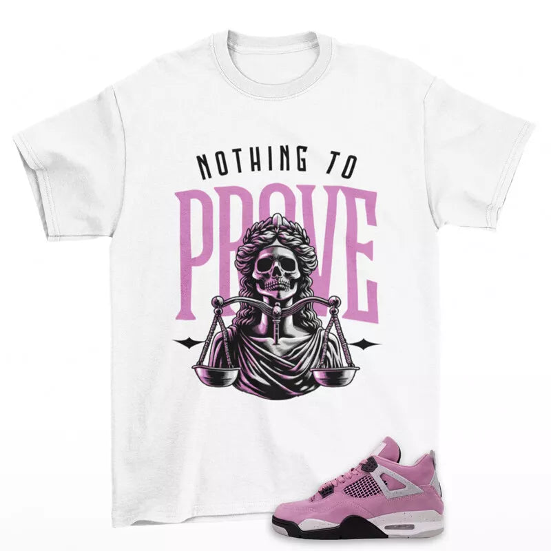 Proof Sneaker Shirt White to Match Jordan 4 Retro Orchid AQ9129-501 T-Shirt, Sneaker Match Tee
