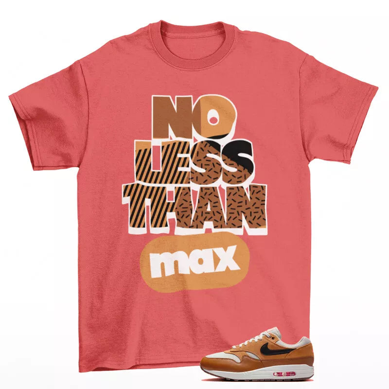 No Less Sneaker Shirt Coral to Match Air Max 1 Flax British Tan FZ5808-004 T-Shirt, Sneaker Match Tee