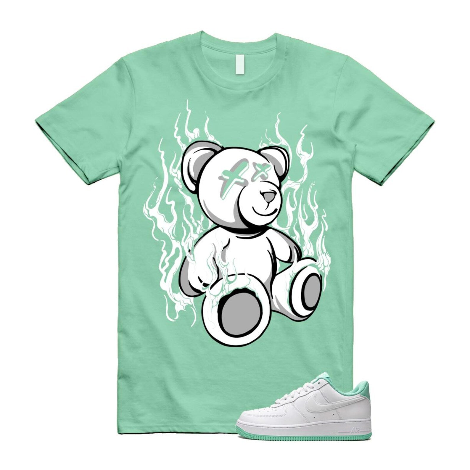 Air Force 1 Mint Foam Green Low White T Shirt Match LIT T-Shirt, Sneaker Match Tee