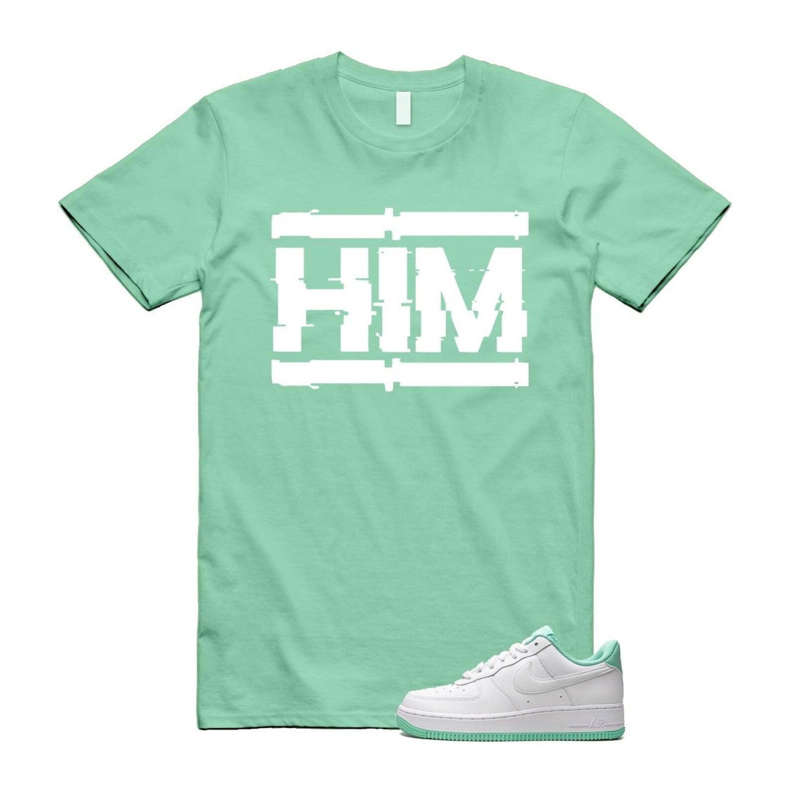 Air Force 1 Mint Foam Green Low White T Shirt Match HIM T-Shirt, Sneaker Match Tee