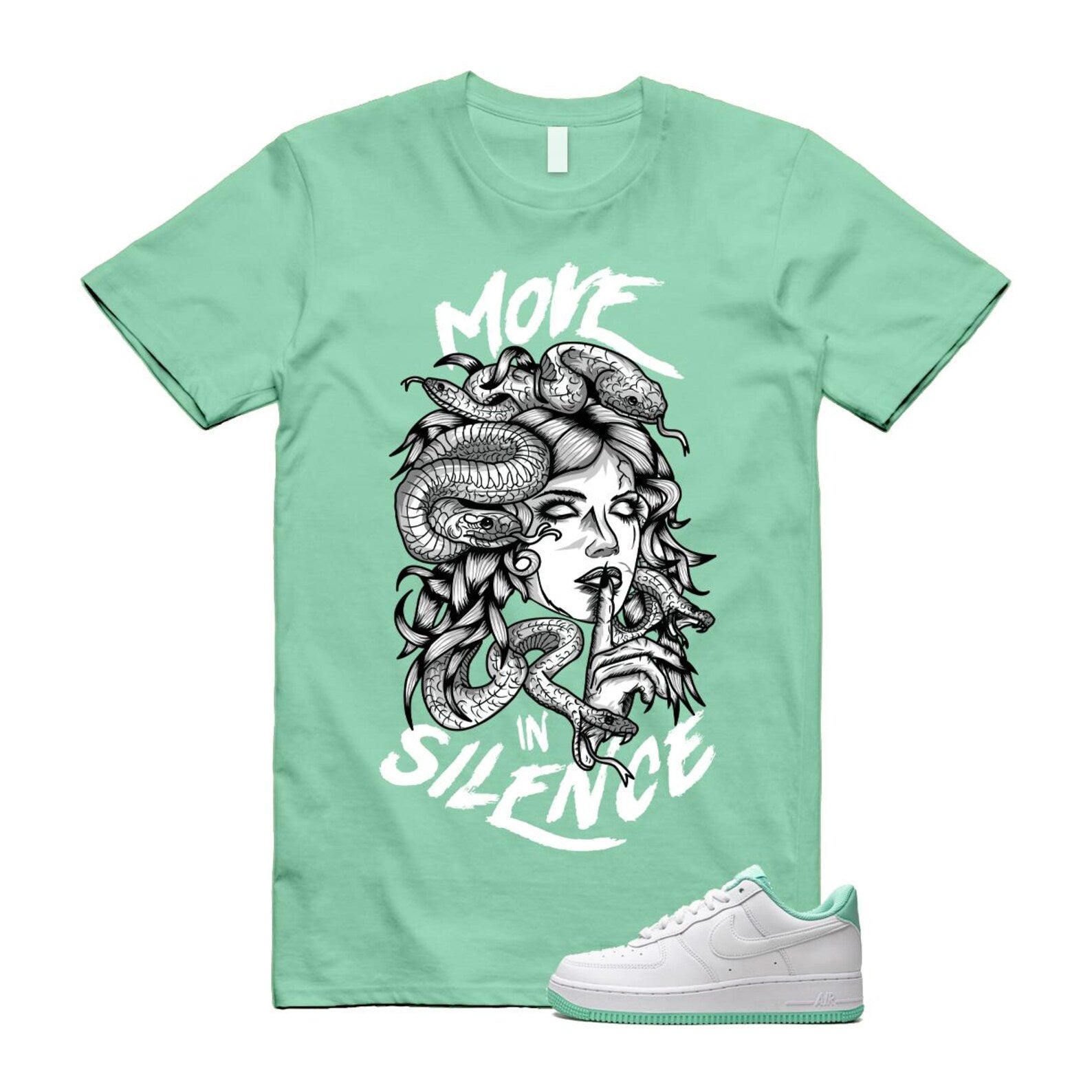 Air Force 1 Mint Foam Green Low White T Shirt Match MIS T-Shirt, Sneaker Match Tee