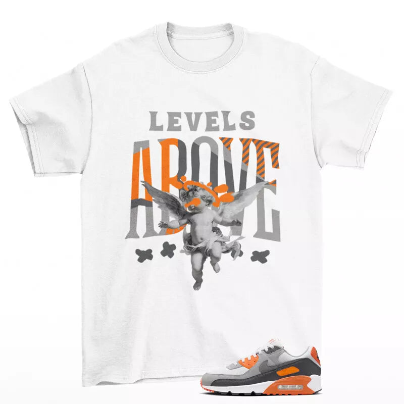 Levels Sneaker Shirt White to Match Air Max 90 Safety Orange DM0029-108 T-Shirt, Sneaker Match Tee