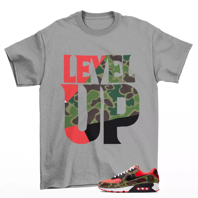 Level Up Sneaker Shirt to Match Air Max 90 Reverse Duck Camo CW6024-600 T-Shirt, Sneaker Match Tee