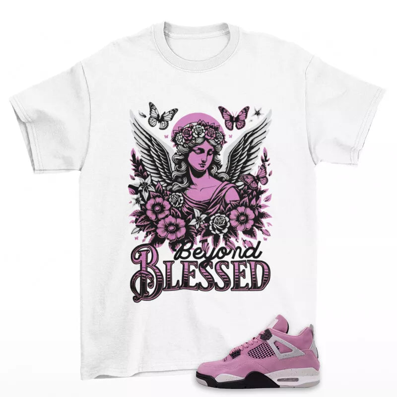 Blessed Sneaker Shirt White to Match Jordan 4 Retro Orchid AQ9129-501 T-Shirt, Sneaker Match Tee