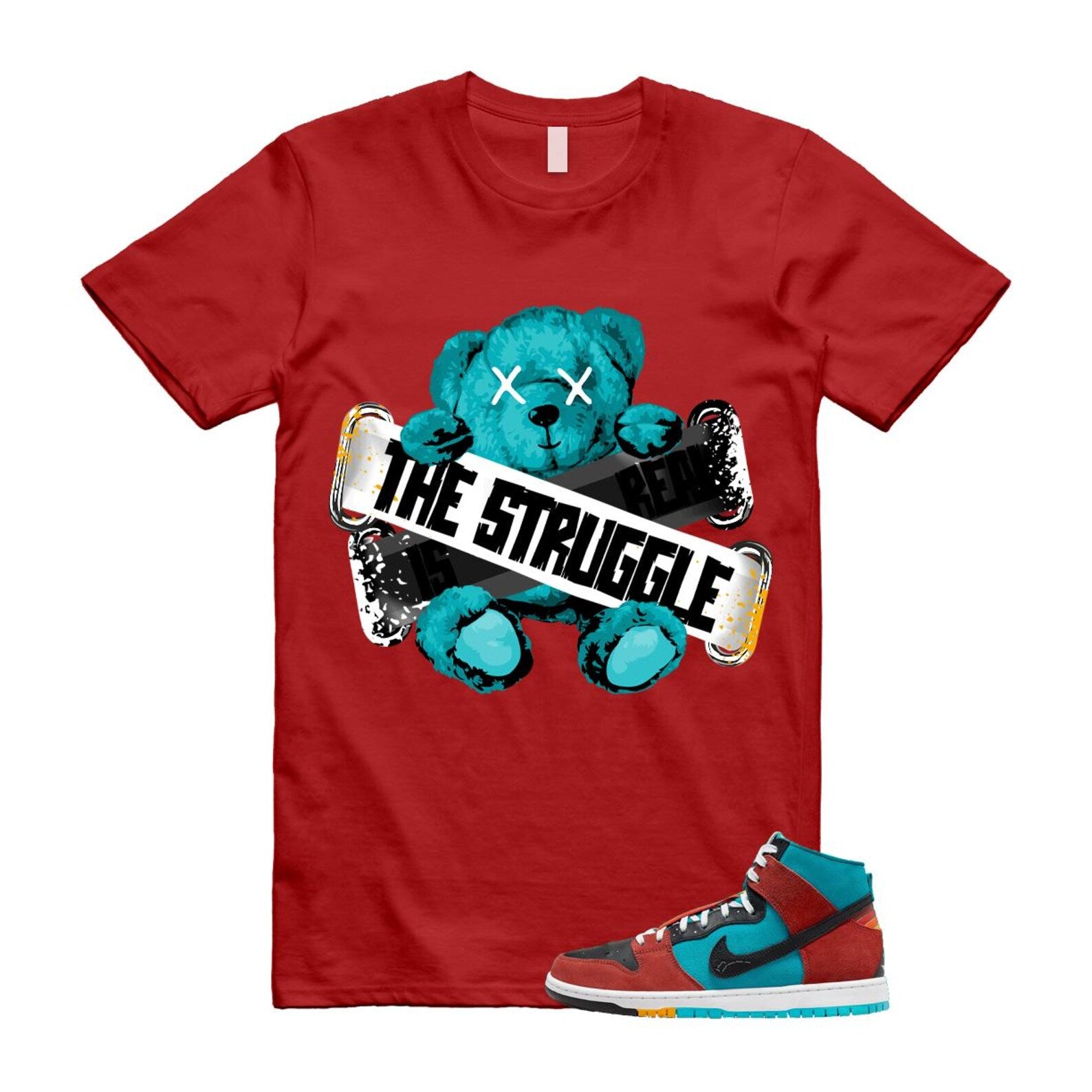 Di'orr Greenwood Navajo Arts Turquoise Blue Black Rugged Orange SB Dunk High T Shirt Match TSIR T-Shirt, Sneaker Match Tee