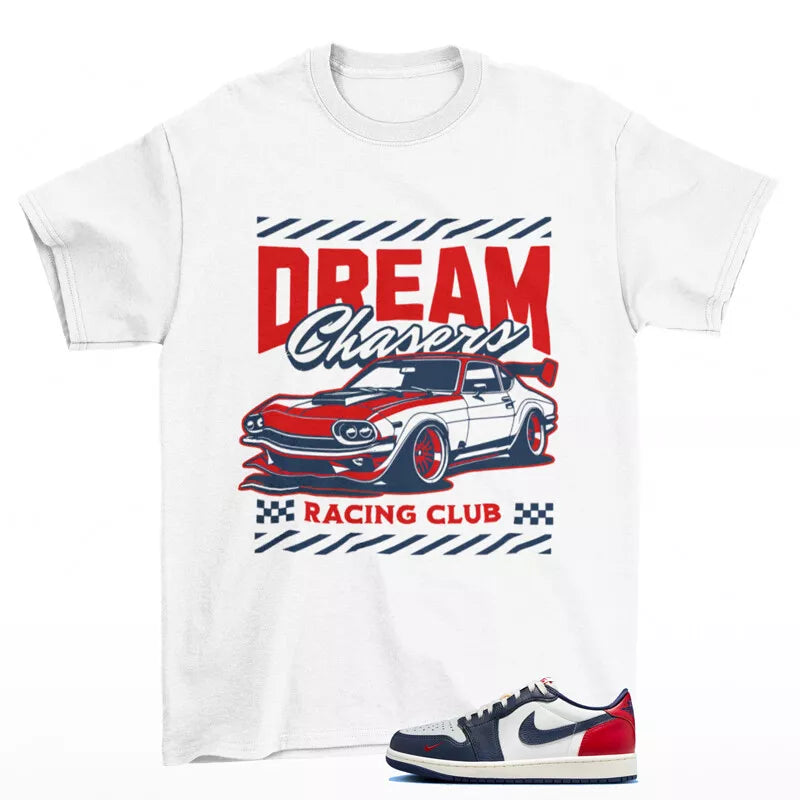 Dream Chaser Sneaker Shirt to Match Jordan 1 Retro Low OG Howard HQ2993-100 T-Shirt, Sneaker Match Tee