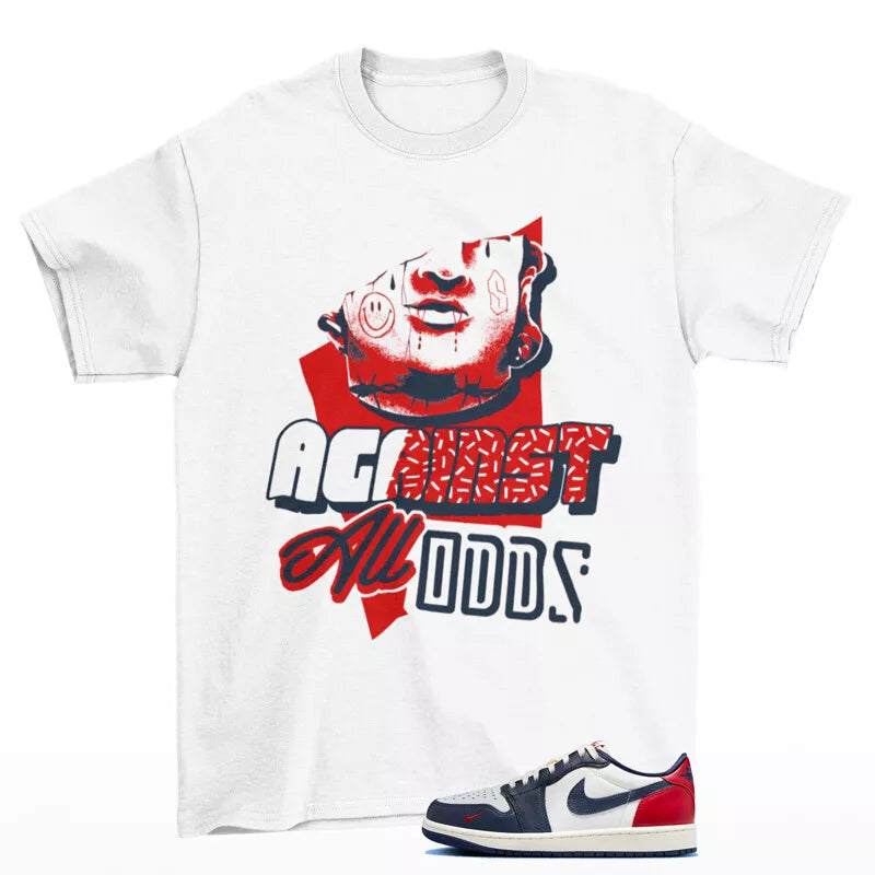 All Odds Sneaker Shirt to Match Jordan 1 Retro Low OG Howard HQ2993-100 T-Shirt, Sneaker Match Tee