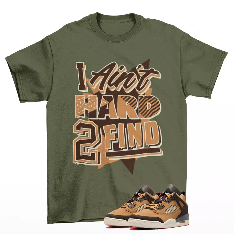 Rare Find Sneaker Shirt Olive to Match Jordan Spizike Low Flax FQ1759-202 T-Shirt, Sneaker Match Tee