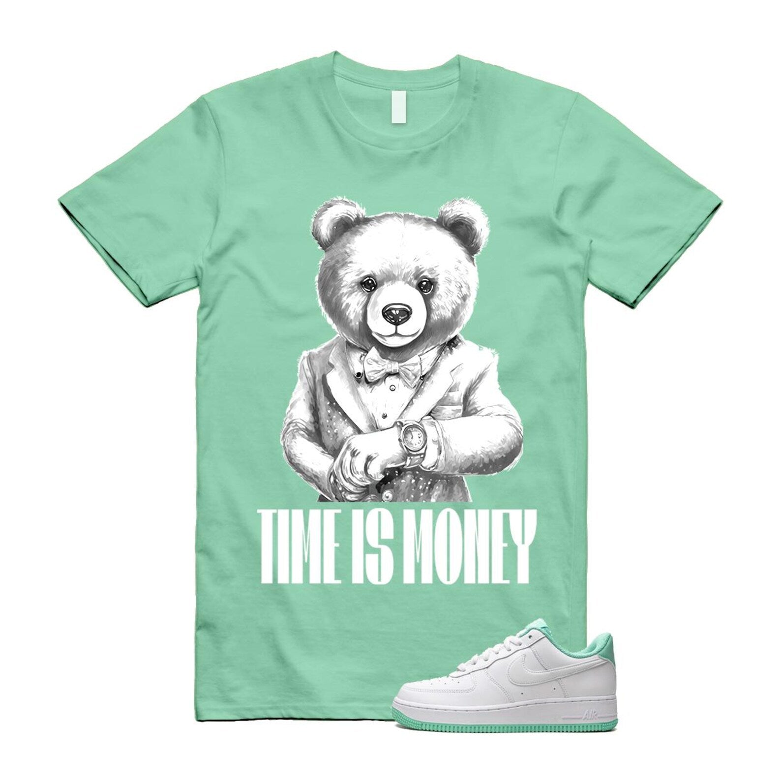Air Force 1 Mint Foam Green Low White T Shirt Match TIM T-Shirt, Sneaker Match Tee